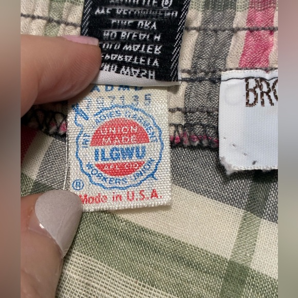 *3 for $20* Vintage Plaid A-Line Skirt in Pink and Green, Midi Length, sz 16 - Picture 6 of 8